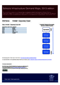 Schools Infrastructure Demand Maps, 2013 edition, Queensland by SA3 - Innisfail - Cassowary Coast by SA2