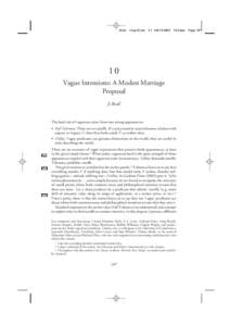 Dietz chap10.tex V1:24am PageVague Intensions: A Modest Marriage Proposal Jc Beall