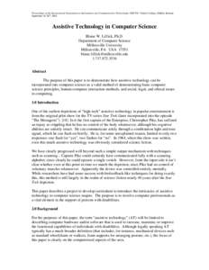 Disability / Structure / Assistive technology / Human–computer interaction / Speech and language pathology / Accessibility / Augmentative and alternative communication / Usability / Gender HCI / Design / Health / Web accessibility