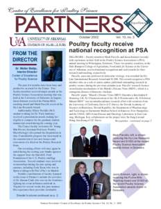 October[removed]Vol. 10, no. 3 Poultry faculty receive national recognition at PSA