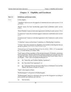 Labrador Inuit Land Claims Agreement - Chapter 3