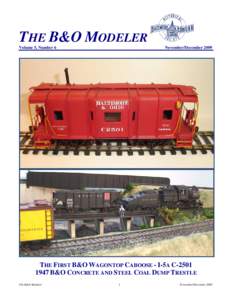 THE B&O MODELER Volume 5, Number 6 November/December[removed]THE FIRST B&O WAGONTOP CABOOSE - I-5A C-2501