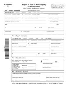 Report of Sale of Real Property by Nonresidents NC-1099NRS Web 5-02