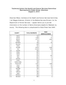 Towner / North Dakota census statistical areas / National Register of Historic Places listings in North Dakota / Stutsman County /  North Dakota / Medicaid