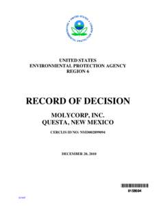 Hydrology / Aquatic ecology / Chat / Mining / Waste / Water pollution / Questa /  New Mexico / Seep / Water / Aquifers / Environment