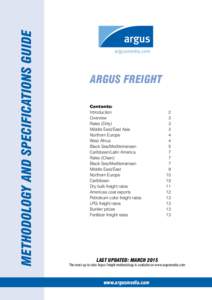 Methodology and specifications guide  ARGUS FREIGHT Contents: Introduction2 Overview3