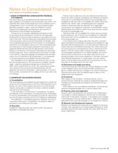 Notes to Consolidated Financial Statements Noritz Corporation and Consolidated Subsidiaries 1. BASIS OF PRESENTING CONSOLIDATED FINANCIAL STATEMENTS The accompanying consolidated financial statements have