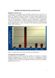 ÉROSION DES RIVES PAR LE BATILLAGE : ÉROSION ET BATILLAGE L’érosion des rives est un processus qui se produit le long de tous les cours d’eau. Les