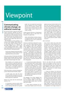 Weather – April 2009, Vol. 64, No. 4  Viewpoint Communicating climate change: an editorial round-up