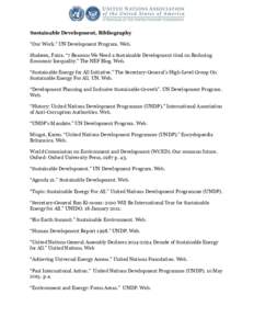 Sustainable Development, Bibliography 