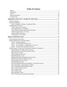 Table of Contents Preface ...................................................................................................................................... 7 Philosophy ..............................................