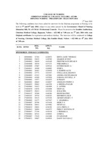 Diploma Nursing Data after preliminary Selection 2014.xls