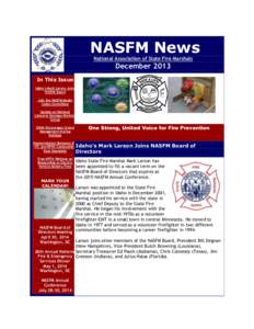 NASFM News National Association of State Fire Marshals DecemberIn This Issue
