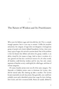 Theism / Deuterocanonical books / Old Testament Apocrypha / Septuagint / Wisdom / Book of Proverbs / God in Judaism / El / Sage / Solomon / Spirituality / Ethics