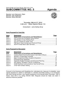 Microsoft Word - Sub 5 agenda for[removed]CDCR public agenda
