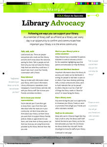 Orange County Library System / Library science / Library / Public library advocacy