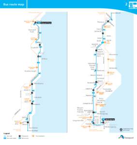 2  Bus route map Train towards Sydney  Joins Below Left