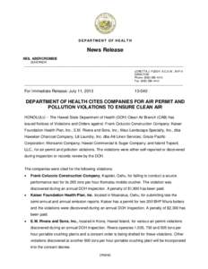 Greater St. Louis / Monsanto / Maui / Hawaii Department of Health / Environment of Hawaii / Honolulu / Government / Geography of the United States / Maui County /  Hawaii / Companies listed on the New York Stock Exchange / Droughts