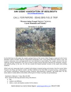 SAN DIEGO ASSOCIATION OF GEOLOGISTS    www.sandiegogeologists.org