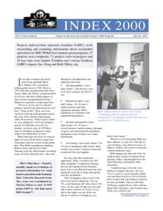 INDEX[removed]Active Projects Project Index from the Southern Region SARE Program  January 2001