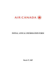 INITIAL ANNUAL INFORMATION FORM  March 27, 2007 TABLE OF CONTENTS
