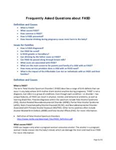 FASD Frequently Asked Questions