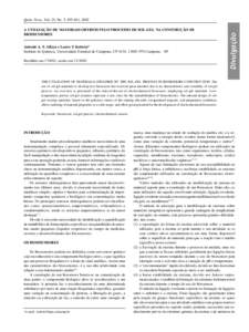 A UTILIZAÇÃO DE MATERIAIS OBTIDOS PELO PROCESSO DE SOL-GEL NA CONSTRUÇÃO DE BIOSSENSORES Antonio A. S. Alfaya e Lauro T. Kubota*