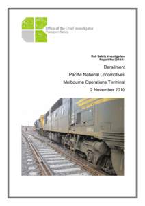 Microsoft Word - FINAL REPORT - Derailment PN Locomotives at Melbourne Oper…