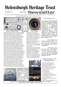 Helensburgh Heritage Trust Number 61 MayNewsletter