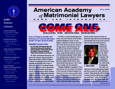 American Academy of Matrimonial Lawyers FA L L[removed]AAML