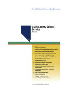 The 2008 Broad Prize for Urban Education  Clark County School District Nevada