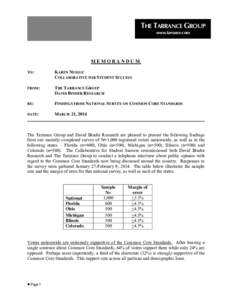 Findings From National Survey on Common Core Standards