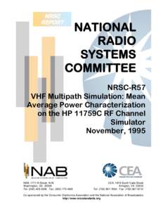 National Association of Broadcasters / Technology / Standards organizations / National Radio Systems Committee / Consumer Electronics Association