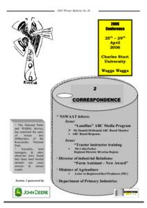 2005 Winter Bulletin NoConference 25th – 29th April