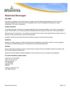 Microsoft Word - Restricted Beverages _LIN 0508_ Eng.doc