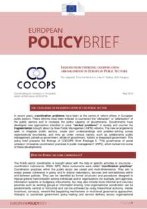 UROPEAN  EUROPEAN POLICYBRIEF LESSONS FROM EMERGING COORDINATION
