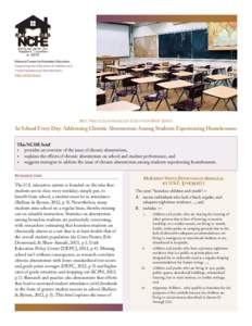 In School Every Day: Addressing Chronic Absenteeism Among Students Experiencing Homelessness