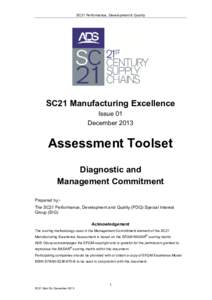 SC21 Manufacturing Excellence toolset