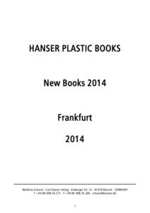 HANSER PLASTIC BOOKS  New Books 2014 Frankfurt 2014