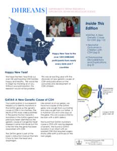 DHREAMS|  DIAPHRAGMATIC HERNIA RESEARCH & EXPLORATION; ADVANCING MOLECULAR SCIENCE  Inside This