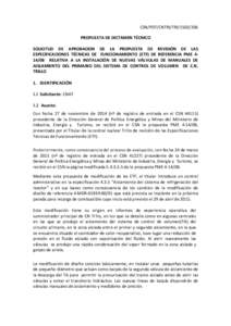   CSN/PDT/CNTRI/TRIPROPUESTA DE DICTAMEN TÉCNICO    SOLICITUD  DE  APROBACION  DE  LA  PROPUESTA  DE  REVISIÓN  DE  LAS  ESPECIFICACIONES  TÉCNICAS  DE    FUNCIONAMIENTO  (ETF)  DE  RE