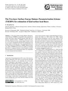 Hydrology / Atmospheric thermodynamics / Physical geography / Agronomy / Remote sensing / METRIC / Evapotranspiration / Sensible heat / Heat transfer / Atmospheric sciences / Thermodynamics / Earth