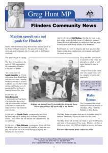 Greg Hunt MP FEDERAL MEMBER FOR FLINDERS Working for our Community  Flinders Community News