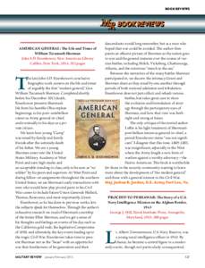 BOOK REVIEWS  MR BOOK REVIEWS AMERICAN GENERAL: The Life and Times of William Tecumseh Sherman John S.D. Eisenhower, New American Library
