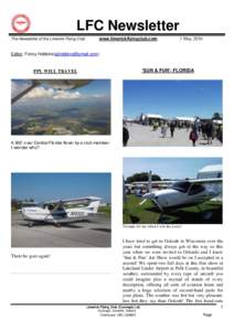 LFC Newsletter The Newsletter of the Limerick Flying Club www.limerickflyingclub.com  1 May 2016