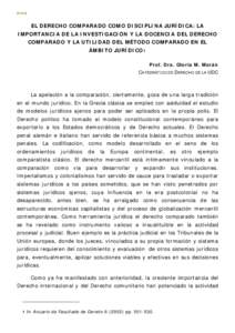 btcafj  Gloria Morán, El Derecho comparado como disciplina jurídica: la investigación y la docencia del Derecho comparado,