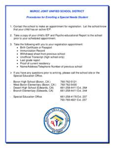 Muroc Joint Unified School District / Boron / Muroc /  California / Chemistry / Matter / Geography of California