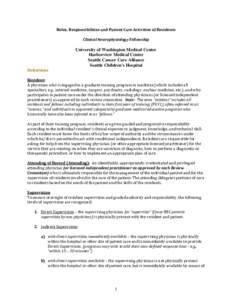 Medical ethics / Attending physician / Residency / Patient safety / Medical record / Emergency department / Medical error / Medical College of Wisconsin Psychiatry / Nursing home / Medicine / Health / Physicians