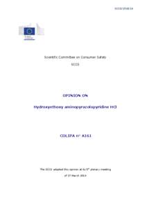 Opinion of the Scientific Committee on Consumer Safety on 2,6-diaminopyridine