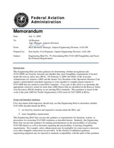 Engineering Brief No. 79, Determining RSA NAVAID Frangibility and Fixed-By-Function Requirements, 13 July 2009